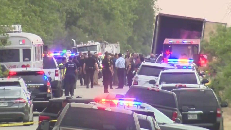 टेक्सासमा लरीभित्र ४० जना आप्रवासीको शव फेला